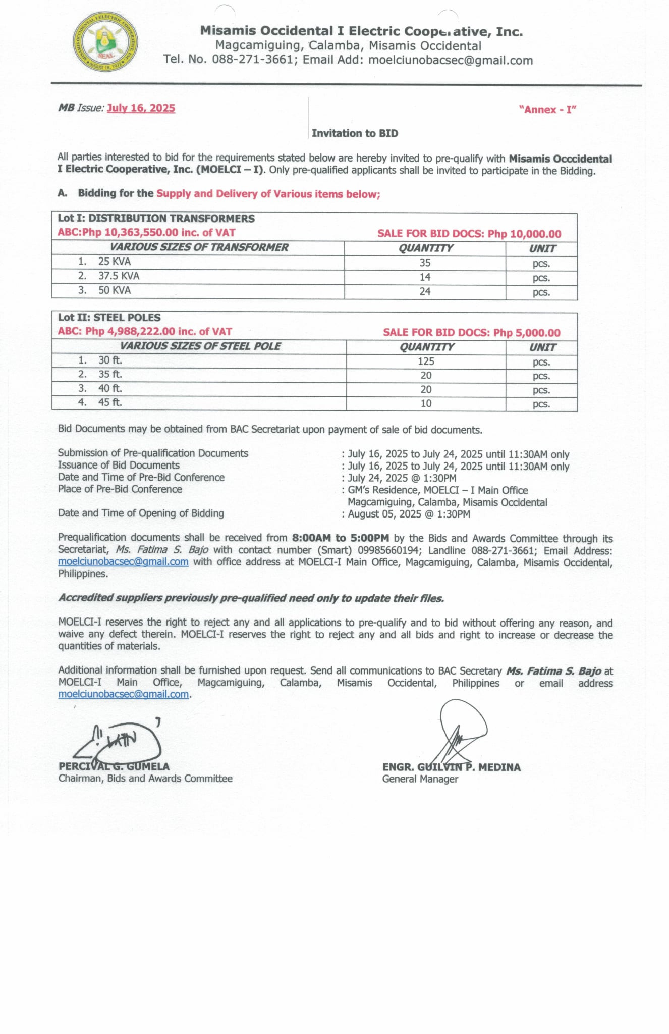 Bids and Awards Committee